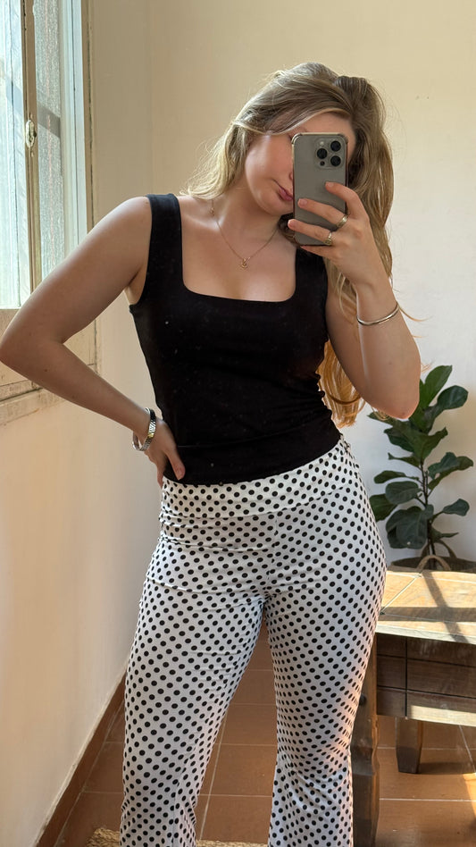 pant yoga polka dots