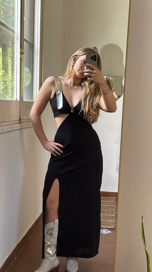 vestido iconic negro largo