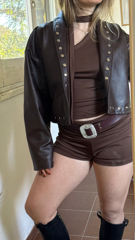 mini short chocolate