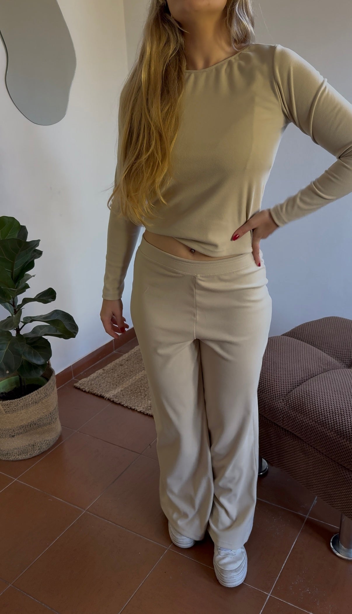 pant basic beige